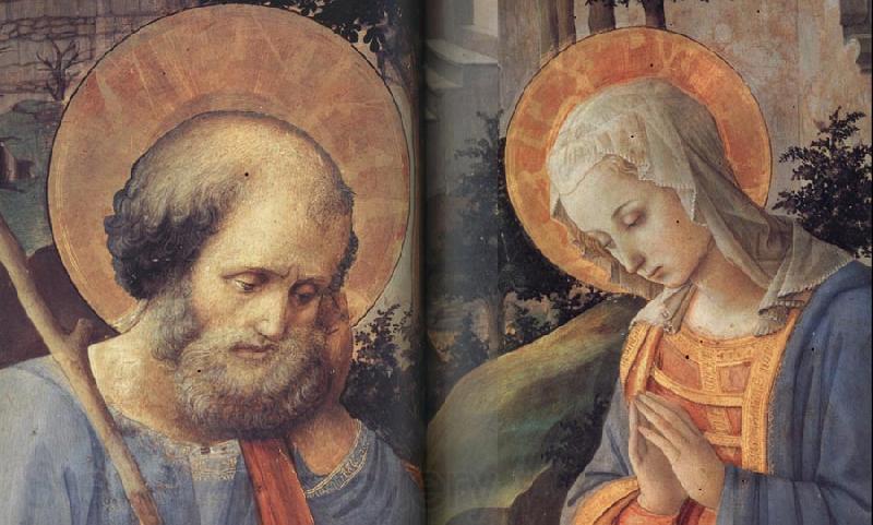 Fra Filippo Lippi Details of  The Adoration of the Infant jesus Norge oil painting art